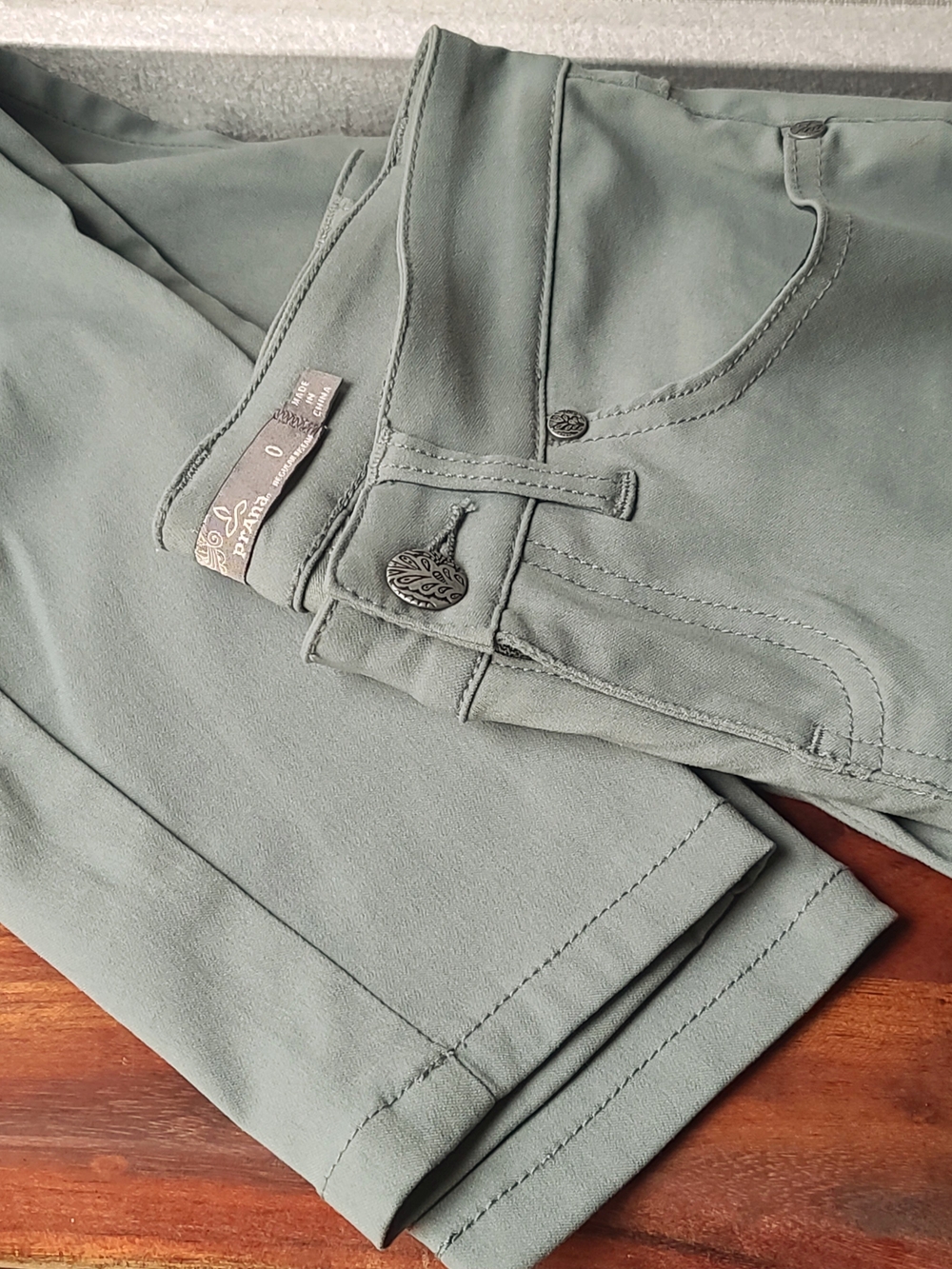 Prana Womens 0 Sage Green Pants